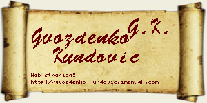 Gvozdenko Kundović vizit kartica